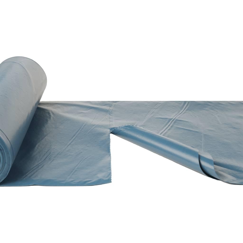 Worki na śmieci 120 l, niebieskie, 100 sztuk, LDPE worki na śmieci z przegródkami, odporne na rozerwanie i szczelne, idealne do gospodarstwa domowego, ogrodu, biura i do utylizacji odpadów