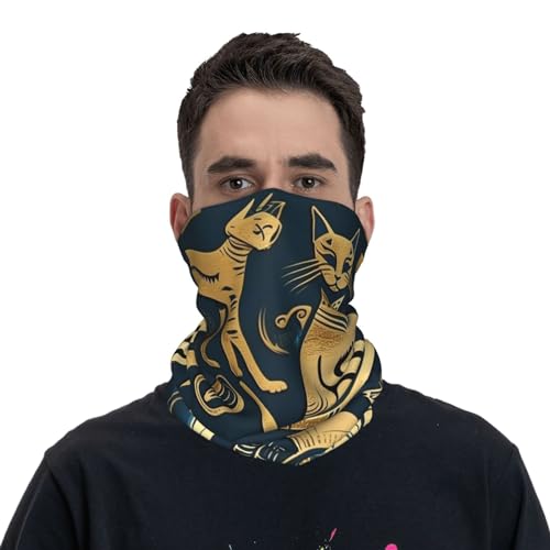 Gaiter Facial Dorado con Estampado de Mitología Egipcia para Mujer y Hombre, Mascarilla de Cuello para Motocicleta, Ciclismo, Esquí, Fiesta miniatura 2