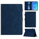 Rosbtib Case for Huawei MediaPad M5 10/10 (Pro) 2018 10.8" Model CMR-AL09/W09/AL19/W19 Case with Stand with Card Slot, Hexagonal Textured Pattern Faux Leather Case For Huawei MediaPad M5 10, Blue
