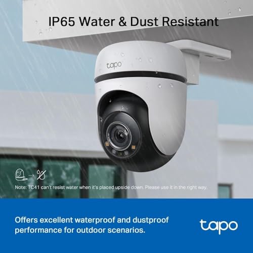 Tapo TC41 2K Pan/Tilt Outdoor Security Camera, WiFi Camera, 360° Smart Person Detection Motion Tracking, Full-Colour Night Vision, No Monthly Fee, Two-Way Talk, IP65, Works with Alexa & Google - Image 7