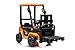 12V Kids Forklift Ride on Car, Licensed JCB Battery Powered Electric Ride On Construction Car with Liftable Fork, Remote Control, Seat Belt, Spring Suspension, Yellow