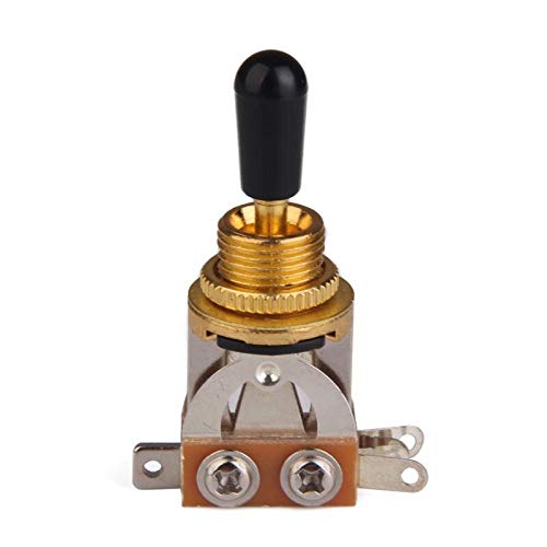 Guitar Parts 3-Way Practical Guitar Pickup Switch Selector Pickup Toggle Switch Parts Paul Guitar Accessories Amplifier Capo capodastre - (Color: Golden)