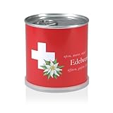 MacFlowers® | Kleines Anzuchtset mit Edelweiß | Design Schweiz | Geschenk Set mit Einer Sorte Samen in süßer instant Blumendose