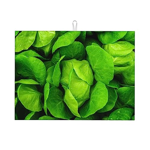 Green Vegetables Kitchen Drying Mat Microfiber Kitchen Drainer Pad Foldable Dish Drying Mat Green Vegetables Kitchen Drying Mat Microfiber Kitchen Drainer Pad Foldable Dish Drying Mat