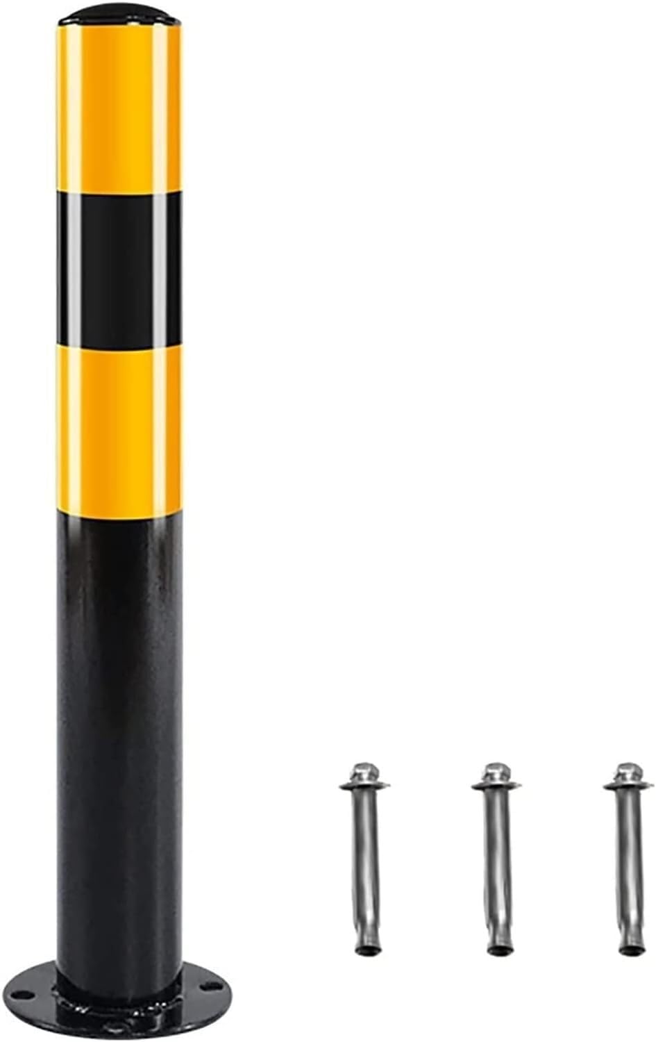 CukUJH Parking Guardrails Parking Guardrails Metal Bollard Post Sign Posts Steel Security Post Barrier Traffic Pole Safety Barrier Bollard for Driveways Perfect(6pcs,76 * 600 * 1.5mm)