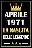 Photo Gallery aprile 1971 la nascita delle leggende: taccuino compleanno, regali di compleanno per uomini, donne, 50 anni compleanno libro taccuino, idee regalo ... compleanno, "6 x 9" pollici, 120 pagine. Photo Gallery aprile 1971 la nascita delle leggende: taccuino compleanno, regali di compleanno per uomini, donne, 50 anni compleanno libro taccuino, idee regalo ... compleanno, "6 x 9" pollici, 120 pagine.