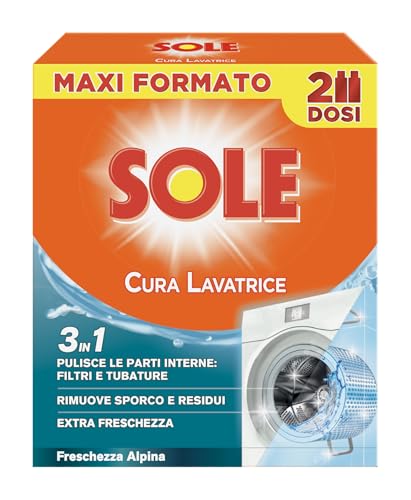Sole Cura Lavatrice Freschezza Alpina, Confezione da 2 Cura Lavatrice da 250 ml