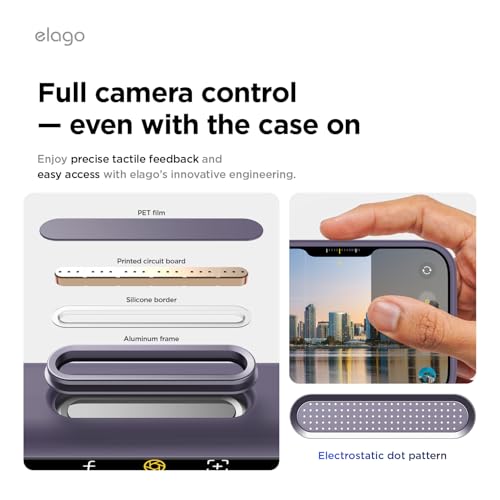 Image of elago for iPhone 17 Pro Max Case, Premium Magnetic Silicone Case, Compatible with MagSafe, Liquid Silicone Material, Protective Cover, Shockproof, Slim Phone, 6.9 inch (Deep Lavender)