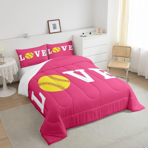 Image of Feelyou Softball Bedding Set Toddler Size for Kids Boys Girls 3Pcs