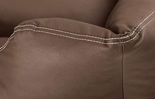 Knuffelwuff Kunstleder Hundebett Sidney XXL 120 x 85cm Braun - abnehmbarer Bezug - leicht zu reinigen - für große, mittelgroße und kleine Hunde