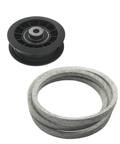 Image of Z254F Drive Idler Pulley Drive Belt Replacement Kit Fits for Husqvarna CZ3815 CZ4217 CZ42175 460ZX Lawn Tractor Replace 539110411 & 539110311