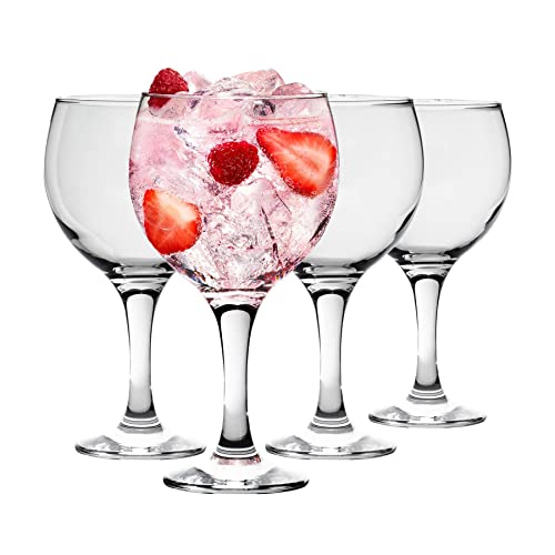 Rink Drink Spanish Gin Glasses - Large Copa Gin and Tonic Balloon Glass - 645ml - Pack of 4