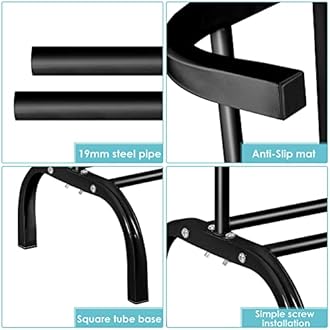 Holdfiturn Heavy Duty Clothes Rails Clothing Rail for Bedroom 147.5x110x40.3cm Clothing Coat Rack with Storage Rack Hanging Rail for Clothes Hanger Balcony Clothes Drying Rack for Home Office (Black)