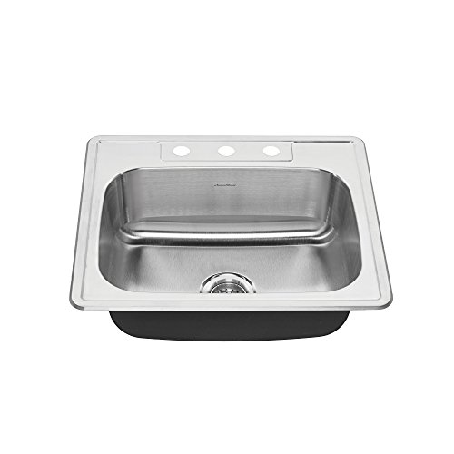 American Standard 22SB.6252283S.075 Colony Top Mount ADA 25x22 Single Bowl Stainless Steel 3-Hole Kitchen Sink #1