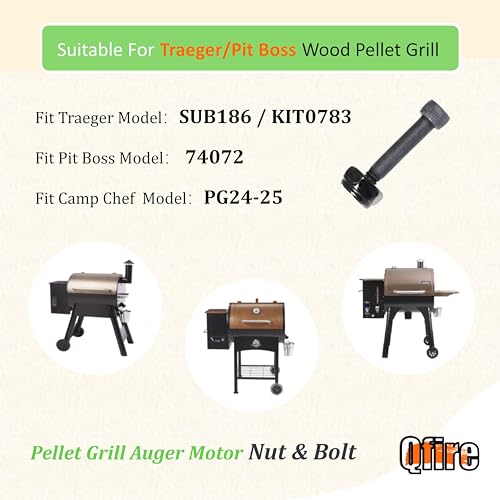 Qfire Pellet Grill Auger Motor Shaft Nut & Bolt Kit Fit For Traeger thumb #1