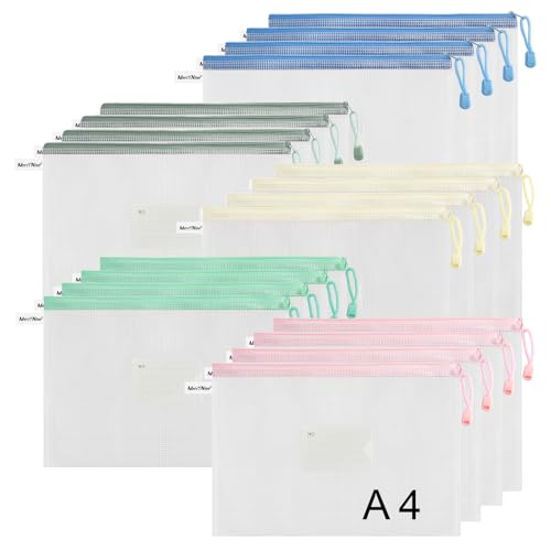 Amazon | MerryNine A4 クリアファイル 20枚入り チャック付きポリ袋