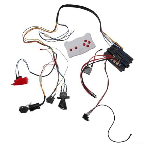 Eawfgtuw Kit de interruptor de cable receptor de control remoto para niños, kit de interruptor y cable de coche eléctrico, función de arranque suave con control hacia adelante y marcha atrás 6V/12/24V
