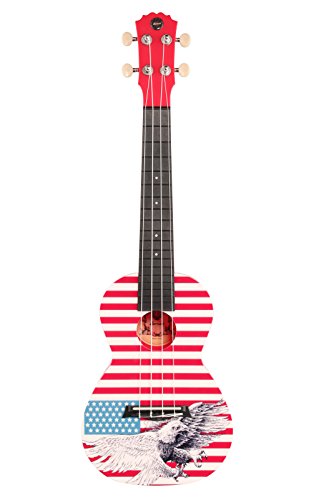Vorson AUG ABS Concert Ukulele with American Flag Graphic