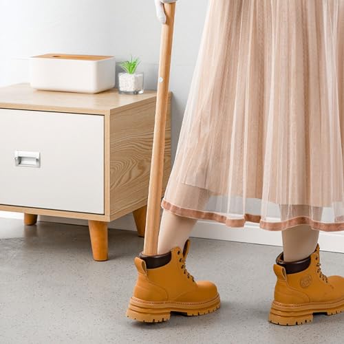 GODARM Chausse-Pied À Long Manche en Bois, Chausse-Pied Magnétique Extra Long, Bâton De Levage De Chaussures en Bois Massif pour Femmes Âgées Et Enceintes (Color : Walnut Color, Size : 50CM) – vue 2