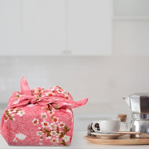 VALICLUD Furoshiki Bento Wickeltuch Japanisches Taschentuch 50X50 Cm Mehrzweck Lunchbox Verpackungstuch Stoff Im Traditionellen Stil