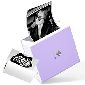 Phomemo M02 Mini-printer voor smartphone, draagbare bluetooth-printer, thermische fotoprint met batterij en USB-kabel…