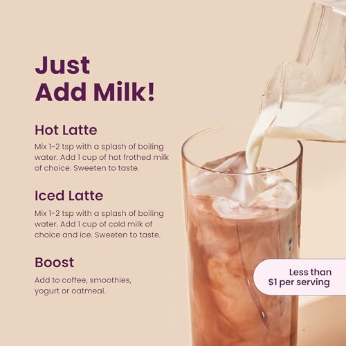 Blume Superfood Latte - Reishi Hot Cacao Powder, Mushroom Powder, Soothing Superfoods, Latte with Brain support, Organic Cocoa Mushroom Coffee Enhancer - Organic, Vegan And Keto Friendly - 25 Servings