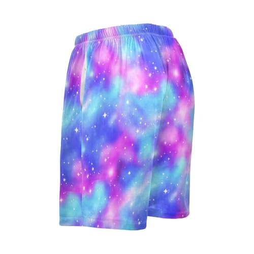 Star Pink Blue Pajama Shorts for Men Lounge Pants Bottom Lounge Short Mens Sleep Shorts with Pockets, S-XXL-XXL3