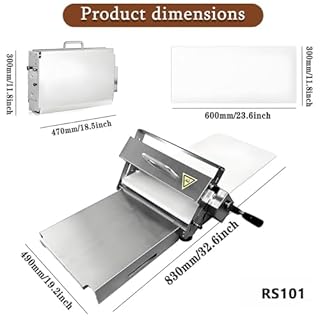 Sfogliatrice Manuale Pieghevole Sfogliatrice Professionale Pasticceria,Rullo Manuale Per Impasto,Per Commerciale E Domestico, Impasti Pizza E Panetteria Domestica Commerciale (Modello 300)