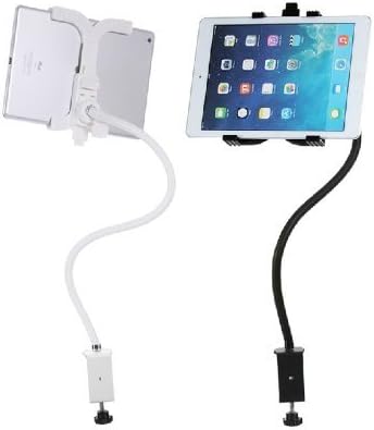 LAZY MAN Flexible Desk Table 360 Degrees Easy-adjust Arm Handfree Holder Bolt Clamp Mount Stand Gooseneck Kit for iPAD IPAD mini SAMSUNG All Tablet Holder Mount 7" 8.9" 10" Inch Tablet Pc Holder