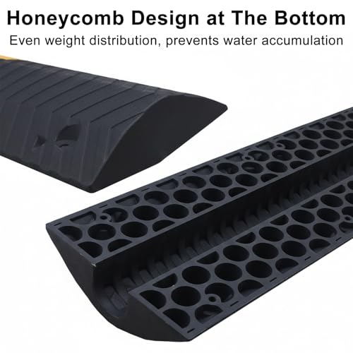 Rampa protectora de cables de goma resistente para entradas de vehículos 6