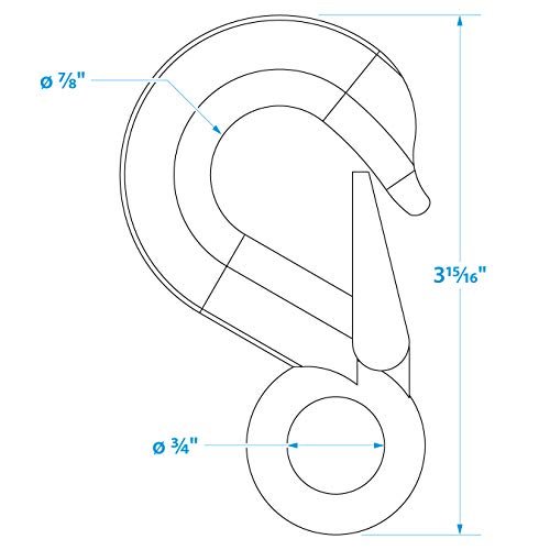 Seachoice Heavy Duty Steel Boat Trailer Winch Hook, 5/8 in. X 3-7/8 in.