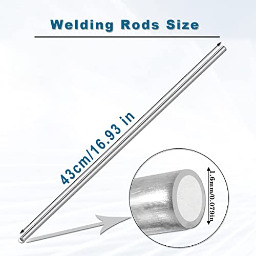 21Rods Aluminum Brazing Rod Low Temperature, Aluminum Welding Rods For Propane Torch, Flux Core Welding Wire For Alu, Alu Alloy, Aluminum Repair, 1/16" X 16.93" (1.6 Mm) #TOP3