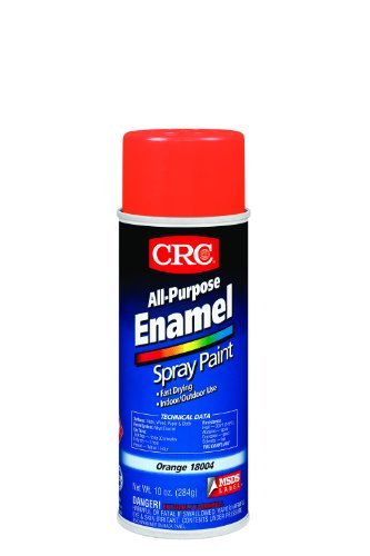 CRC All Purpose Enamel Spray Paint, 10 oz Aerosol Can, Orange
