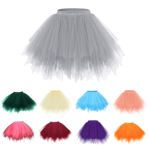 Tüllrock Grau Damen Grauer Karneval Kostüm, Karneval Damen Kostüm...