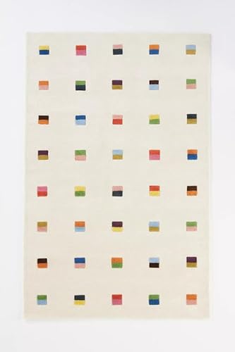 Colorful Hand-Tufted Wool Geometric Rug (9x12 Ft)