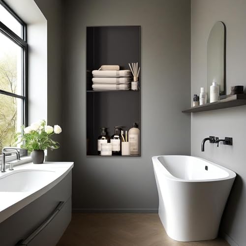 Étagère de douche antirouille en acier SUS304 rangement mural - 2
