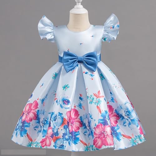 Image of Buy & Try PALLVI Girls' Printed Satin Sleeveless Frock & Dress for Kids | Soft & Comfortable Birthday Outfit for Girls | Stylish Printed Design