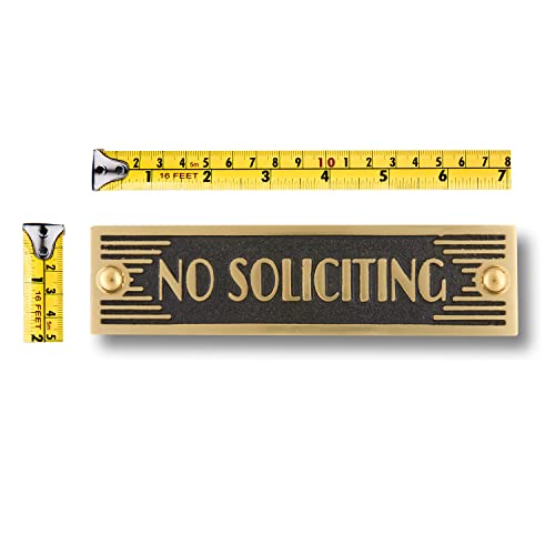 The Metal Foundry No Soliciting Metal Door Sign. Art Deco Style Home Décor Accessories Door Or Wall Brass Plaque. Handmade In England. #TOP3