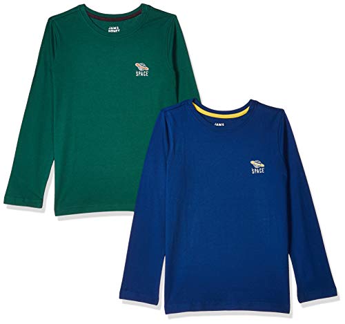 Image of Amazon Brand - Jam & Honey Boy's Regular Fit T-Shirt (Pack of 2)
