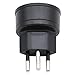 Spina Adattatore UE a Svizzera/Liechtenstein, Spina DE/FR/IT/ES Spina a 2 pin su Presa Svizzera a 3 Pin per Visitatori Francia/Germania (1 Pezzo, Nero)