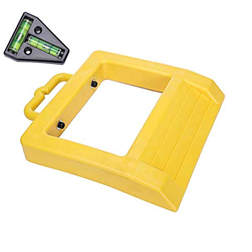 Homeon Wheels Pallet Truck Chock Heavy Duty Pallet Jack Stopper 14.2\" Length x 11.6\" Width x 2\" Height Yellow (1 Pack) One T Level