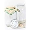 myFERMENTS Grote Glazen Potten met Deksels 4,25 l – Makkelijk om te Reinigen, Luchtdichte Verpakking met Brede Opening…