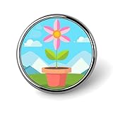 Lindo pin de solapa esmaltado 'Creciendo en los campos', insignias redondas, suministros para manualidades, broches duraderos y modernos para hombres y mujeres, accesorio de disfraz.