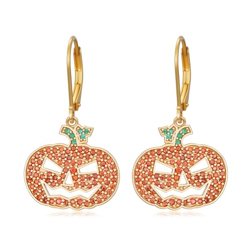 925 Sterling Silver Halloween Earrings for Women Cat Spider Bat Pumpkin Skeleton Skull Ghost Earrings Gothic Halloween Jewelry Gifts