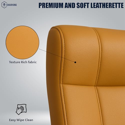 Image of PESTIGE Premium Leatherette Executive Chair | High Back Ergonomic Work from Home Office Chair with Height Adjustment, 360 Swivel and 135 Tilt | Chrome Base,1pc