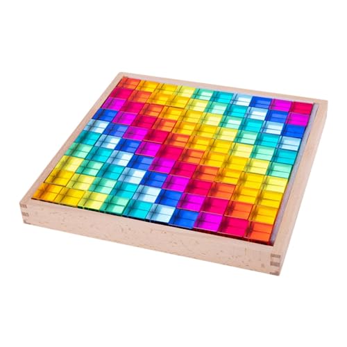 Cubes acryliques transparents pour table lumineuse et jeu sensoriel enfant