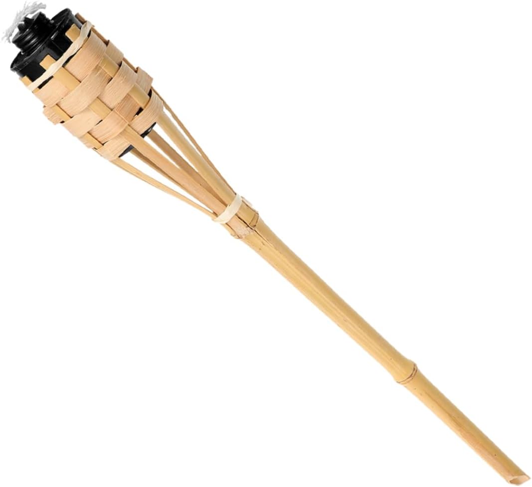 Outdoor Bamboo Torch Handheld Oil Lamp for Garden Decoration Rustic Style Lantern for Weddings Parties and Festivals Lightweight Compact Durable Bamboo Design for Outdoor Use