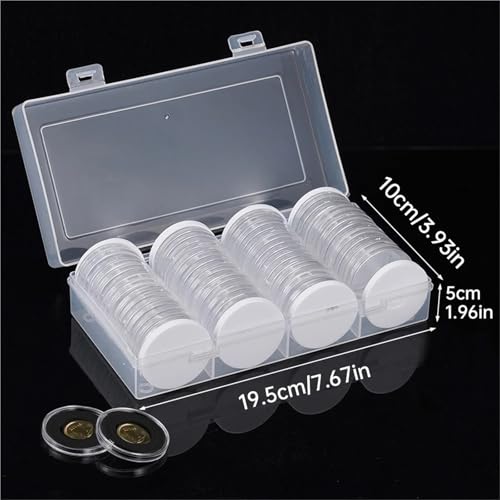 Capsulas transparentes para monedas 120 piezas miniatura 7