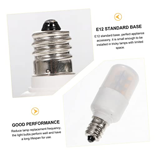 Cubtol 8 Pcs E12 Refrigerator Light Refrigerator Light Bulb Led Refrigerator Light Bulb Microwave Light Bulb E12 Led Bulb Appliance Bulb Refrigerator Bulb Led E14 Aluminum Indicator Light #TOP4