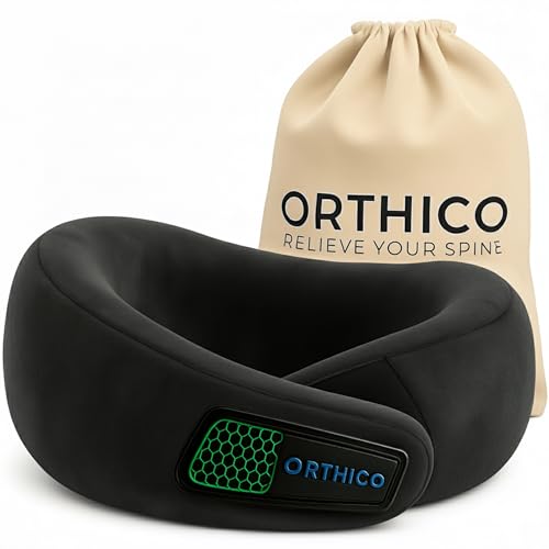 ORTHICO Neck Pillow for Travelling - Gel Memory Foam Travel Pillow...